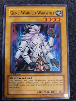1x (M/NM) Gene-Warped Warwolf - STON-EN001 - Super Rare - 1st Edition YuGiOh - Image 1