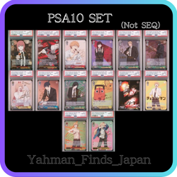 PSA 10 Set of 14 Weiss Schwarz Chainsaw Man Makima Denji Power Signed Japanese - Image 1