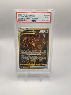 Giratina VSTAR GG69/GG70 Crown Zenith GOLD Pokemon Card SWSH TCG PSA 9 - Image 1
