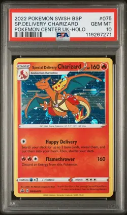 PSA 10 - Special Delivery Charizard SWSH075 Holo Black Star Promo New Cert - Image 1