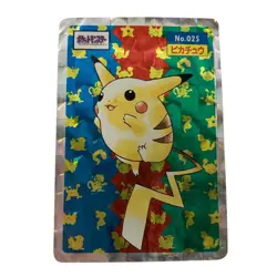 Pikachu Holo Prism Topsun Japanese Pokemon Card No.025 Rare - Image 1