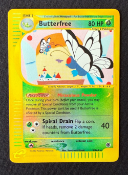 Butterfree 5/165 Expedition 2002 REVERSE Rare Holo e-Series Pokemon Card TCG - Image 1