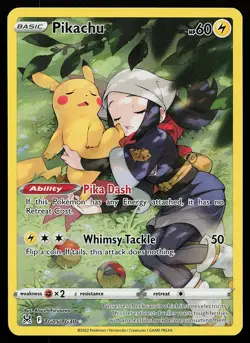 Pikachu TG05/TG30 Holo Lost Origin Pokemon Card holo scratches - Image 1