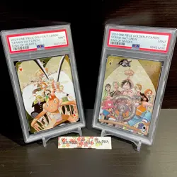 PSA 9 ONE PIECE GOLDEN PLAYING CARDS LUFFY STRAW HAT CREW / SET OF 2 JAPAN - Image 2