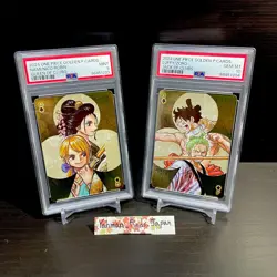 PSA 9 & 10 One Piece Golden Playing Cards SET QUEEN & JACK OF CLUBS Jump Festa - Image 1