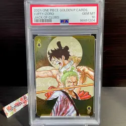 PSA 9 & 10 One Piece Golden Playing Cards SET QUEEN & JACK OF CLUBS Jump Festa - Image 4