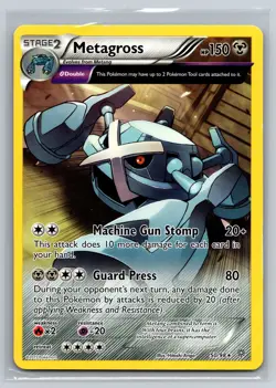 Metagross 50/98 Ancient Origins Pokemon TCG Metal Iron Leg Rare Stage 2 Card - Image 1