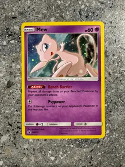 Pokemon TCG Cards Mew SM215 Black Star Promo Holo - Image 1