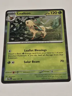 Leafeon 005/131 Prismatic Evolutions Holo Rare Pokemon Card NM 💫 - Image 2