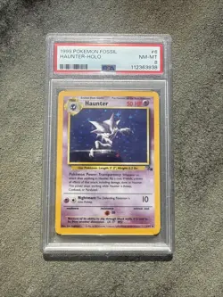 1999 Pokemon Fossil ~ Haunter Holo Card #6 ~ PSA 8 ~ Base Set Unlimited WOTC - Image 1
