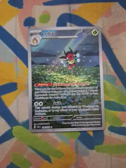 Ledian Stellar Crown Pokemon TCG Illustration 144/142 NM Condition - Image 2