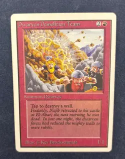 MTG UNLIMITED EDITION DWARVEN DEMOLITION TEAM MAGIC THE GATHERING UNCOMMON RED - Image 5