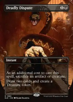 1x Deadly Dispute ~~ Borderless (1980) - Foil NM-Mint, English Secret Lair MTG M - Image 1