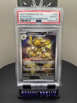 2025 POKEMON MEP EN-ME BLACK STAR PROMO #009 ALAKAZAM PSA 10 - Image 1