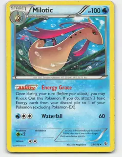 2014 Pokemon, Flashfire, #23/106 Milotic, Rare, Deck Exclusive - Image 1
