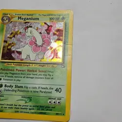*Cool!* Pokemon Meganium 10/111 Neo Genesis Holo Rare 2000 TCG DMG - Image 2