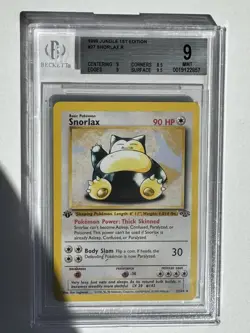 1999 Pokemon Jungle 1st Edition #027 Snorlax BGS 9 - Image 1