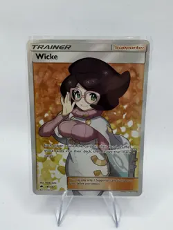 Wicke 147/147 SM Burning Shadows 2017 Full Art Holo Pokemon Card TCG MP - Image 1