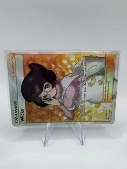 Wicke 147/147 SM Burning Shadows 2017 Full Art Holo Pokemon Card TCG MP - Image 3