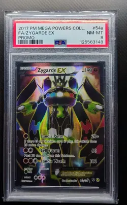 Pokemon TCG Zygarde EX 054A/124 Alternate Art Full Art Promo Holo 190 HP PSA 8 - Image 1