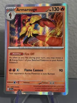 Pokemon Armarouge 041/198 Line Holo Vertical Line Variant Scarlet & Violet *Read - Image 1