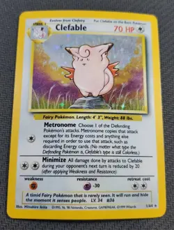 Pokemon TCG: Rare Clefable 1/64, Jungle Set, 1999 WoTC, Unlimited, Misprint #1 - Image 3
