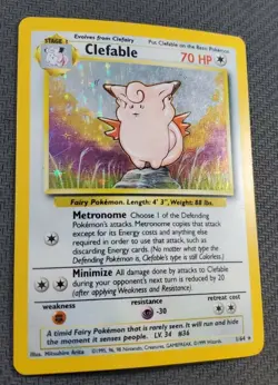 Pokemon TCG: Rare Clefable 1/64, Jungle Set, 1999 WoTC, Unlimited, Misprint #1 - Image 4