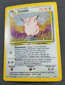 Pokemon TCG: Rare Clefable 1/64, Jungle Set, 1999 WoTC, Unlimited, Misprint #1 - Image 5