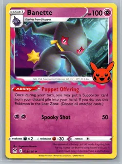 Banette Halloween 73/196 Lost Origin Rare Pokemon TCG 2022 - Image 1