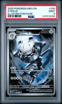 POKEMON MEG EN-MEGA EVOLUTION #150 STEELIX ILLUSTRATION RARE IR PSA 9 - Image 3