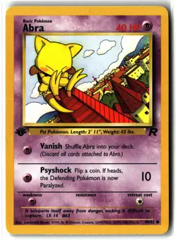 Abra ⭐ 49/82 1st Edition Common Team Rocket 2000 Pokemon NM - Image 1