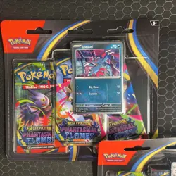 (LOT OF 3) Pokemon Mega Evolutions: Phantasmal Flames, 3-Pack Blisters - Image 3