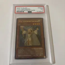 PSA 7 ULTIMATE RARE Lyla Lightsworn Sorceress LODT-EN019 2008 YUGIOH - Image 2