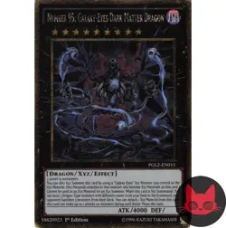 Yugioh Number 95: Galaxy-Eyes Dark Matter Dragon PGL2-EN015 Gold Secret 1st MP - Image 1