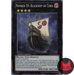 Yugioh Number 50: Blackship of Corn CT10-EN018 Super Rare Limited Edition NM - Image 1