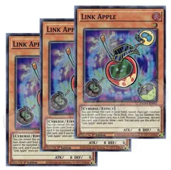 Yugioh - Link Apple x 3 - 1st Edition Super Rare NM - Free Holo - Image 1