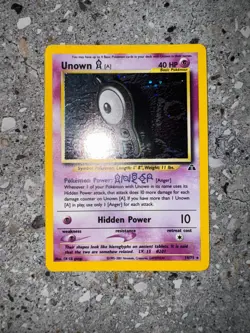 Pokemon TCG Cards Unown A 14/75 Neo Discovery Holo Rare - Image 3