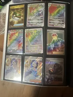 Pokemon Card Collection Binder 153 Cards SIR/SAR, IR/AR, EX/Vmax, Rainbow, Hold! - Image 2