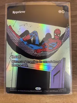 Reprieve Borderless Poster FOIL NM Marvel Spiderman MTG MAGIC THE GATHERING - Image 1
