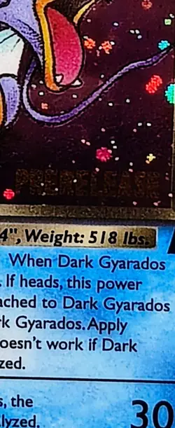 DARK GYARADOS PRERELEASE - POKEMON 8/82 TEAM ROCKET PSA8 NM/M PRERELEASE STAMP - Image 4