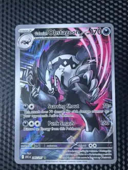 Pokemon Galarian Obstagoon Full Art Holo Rare Card ASC 245/217 - Image 1