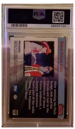 PSA 9 2001 Topps Pokemon Brave Prince Ash Johto League Champions - Image 2