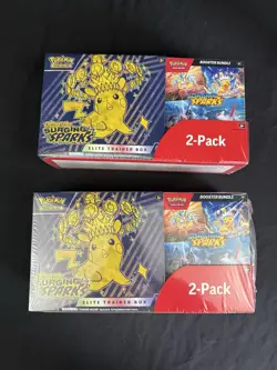 Pokemon S&V Surging Sparks ETB + Booster Bundle Costco 2pack Original lot of 2 - Image 1