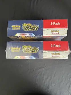 Pokemon S&V Surging Sparks ETB + Booster Bundle Costco 2pack Original lot of 2 - Image 2
