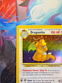 1999 Pokemon Dragonite 4/62 Fossil Holo Rare Unlimited LP WOTC Vintage Clean - Image 2