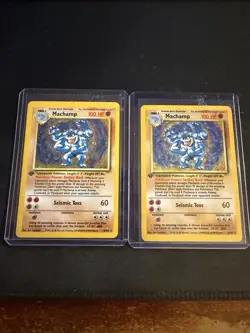 Pokemon TCG Machamp Holo Rare 1st Edition Base Set 8/102 NM - Image 1