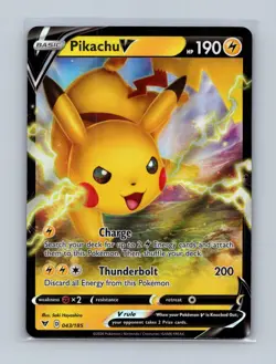 Pikachu V 043/185 Holo Rare V Vivid Voltage Pokemon Near Mint - Image 1