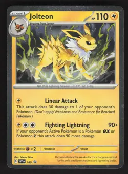 Jolteon SVP 169 Cosmos Holo Pokemon Scarlet & Violet Promo NM - Image 1