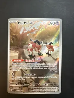 Pokemon TCG Mr. Mime 179/165 Scarlet & Violet 151 Illustration Rare Near Mint - Image 1