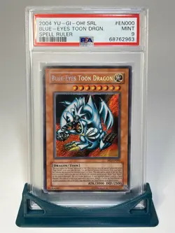 Yugioh Blue-Eyes Toon Dragon Secret Rare Worldwide ‘EN’ Version SRL-EN000 PSA 9 - Image 1